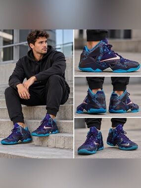 Nike LeBron‎ 11 Summit Lake Hornets
616175 500 Men's Size 13 Pre-owned